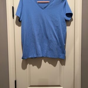 Lands' End Sky Blue V-Neck Tee
